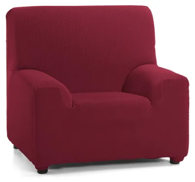 Zdjęcie produktu dla Martina Home Tunez, elastyczny pokrowiec na sofę, materiał, czerwony (bordowy), jednoosobowy (szerokość 70 cm)