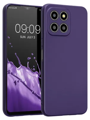 Produktbild von kwmobile Handyhülle für HONOR X8 5G / X6 / 70 Lite 5G Hülle - weiche Silikon Case metallisch schimmernd - Schutzhülle Cover - Metallic Blauviolett