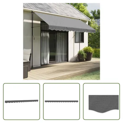 Produktbild von The Living Store Markisenvolant Anthrazit Gestreift 3,5 m