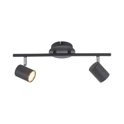 Produktbild von LED Deckenlampe anthrazit, Spots beweglich, H 16 cm