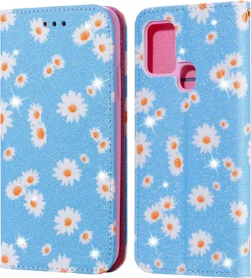 Produktbild von König Design Hülle kompatibel mit Samsung Galaxy A21s Kunstleder Handyhülle - Handy Case Blau