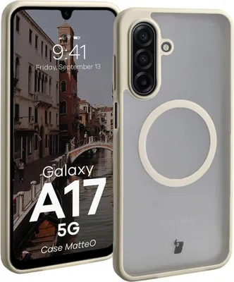 Produktbild von Handyhülle mit Magnetring für Galaxy A17 5G, Bizon Case MatteO, Getönt-Beige