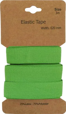 Produktbild von Gummiband 3 m x 20 mm Gummilitze Gummi elastisches Band Flachgummi Farbwahl