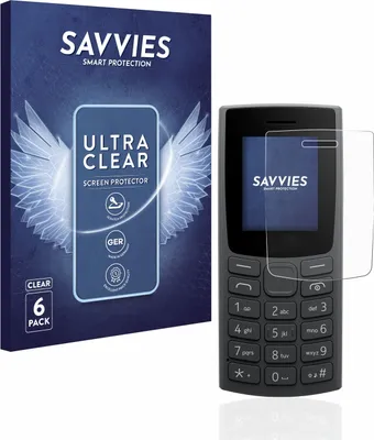 Produktbild von 6x Für Nokia 105 (2023) Schutzfolie Savvies Displayschutz Display Schutz Folie Klar Transparent