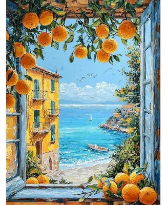 Immagine prodotto di Kit per dipingere per numero, limone, 30x40 cm, acrilico, set per pittura a olio, ideale per adulti e principianti, decorazione da parete, idea regalo