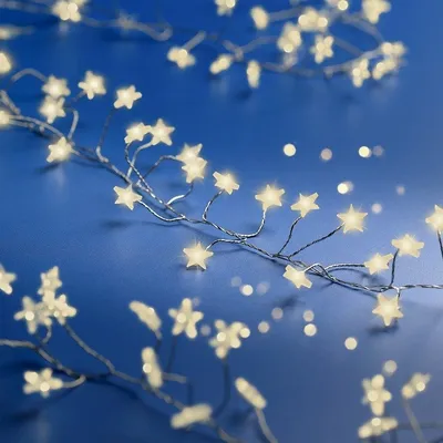 Produktbild von Kaemingk Lumineo Lichterkette Cluster Sterne 120 LED warmweiß außen 3 m silber