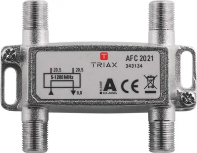 Produktbild von Triax AFC 2021, 75 Ohm, 5 - 1218 MHz, Silber, Weiblich, 0,8 dB, 1 Stück(e)