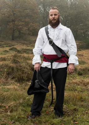 Produktbild von Mittelalter Piratenhemd Henry, weiß - Mittelalterhemd Hemd LARP Kostüm Mittelalterkleidung Herren Piratenkostüm Größe: S