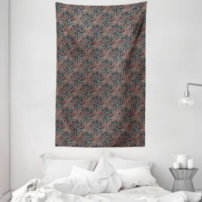 Produktbild von ABAKUHAUS persisch Wandteppich und Tagesdecke, Oriental Paisley-Motiv aus Weiches Mikrofaser Stoff Waschbar ohne Verblassen Digitaldruck, 140 x 230 cm, Mehrfarbig