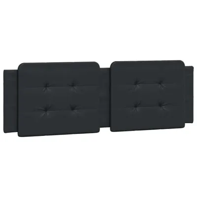 Image de Coussin de tête de lit Zadar noir 160 cm similicuir