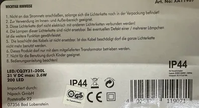 Produktbild von Maxi LED-Tannengirlande Weihnachtsgirlande 2,7m 200er warmweiß außen XA11907