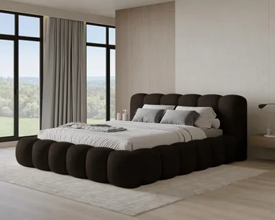 Produktbild von Chilly Möbel Design Polsterbett Stone 160x200 cm Samt Braun – Doppelbett mit Stauraum, Metallrahmen & Bettkasten | Velluto06