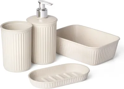 Immagine prodotto di Tatay Baobab set organizzatore bagno 4 unità Beige Beige Taglia unica