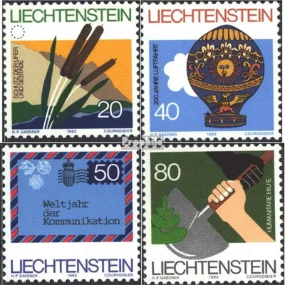 Produktbild von Briefmarken Liechtenstein 1983 Mi 824-827 (kompl.Ausg.) postfrisch Gedenkjahre