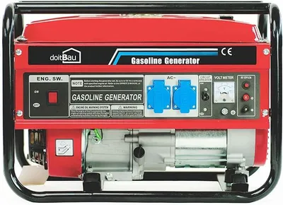 Produktbild von Stromgenerator mit Benzin | Stromerzeuger 3000W BS3500 | Notstromaggregat mit AVR & Überlastschutz | 4-Takt 6,5–7 PS | Seilzugstarter 2x 230V / 1x 12V Steckdosen (Rot, BS3500)