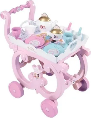 Productafbeelding van Servenwagen voor speelgoed, Smoby Disney Prinses, XL, met 17 accessoires, geschikt voor kinderen vanaf 3 jaar