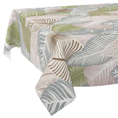 Tischdecke Extraordinär Blätter Grün 160x140cm Schnittkante Wachstuch abwaschbar, Hauptbild
