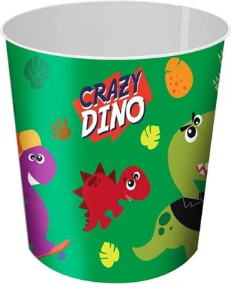 Produktbild von Kids Euroswan | Mülleimer Crazy Dino - 4l - Bunt - Ideal für Kinderzimmer und Spielzeugaufbewahrung