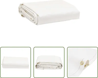 Image de The Living Store Bâche de protection blanche 5x7 m 650 g/m