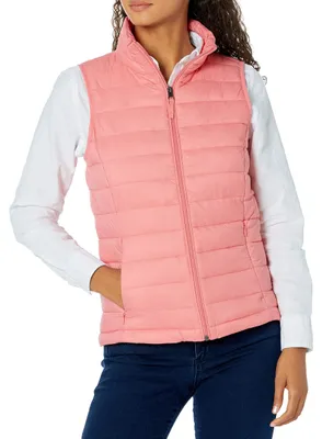 Produktbild von A. Essentials Damen Leichte wasserabweisende und packbare Steppweste, Rosa,