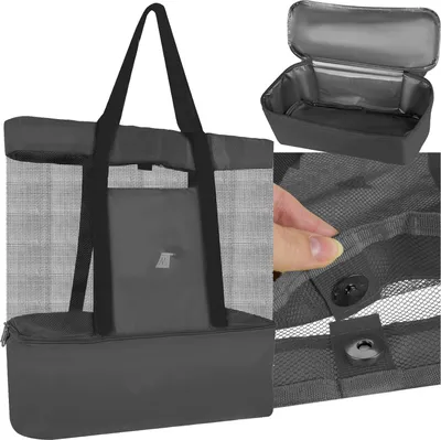 Produktbild von Strandtasche Thermo-Tasche Kühlfach Multifunktions Picknick Badetasche 23501