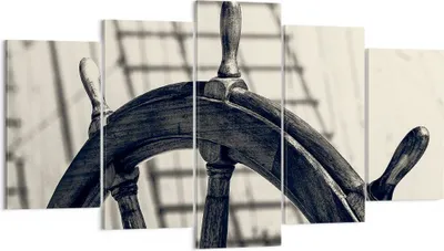 Produktbild von Bild auf Leinwand - Leinwandbild - Rad Boot Schiff Reise - 160x85cm - Wand Bild - Wanddeko - Leinwanddruck - Bilder - Kunstdruck - Wanddekoration - Leinwand bilder - Wandkunst - EA160x85-2892