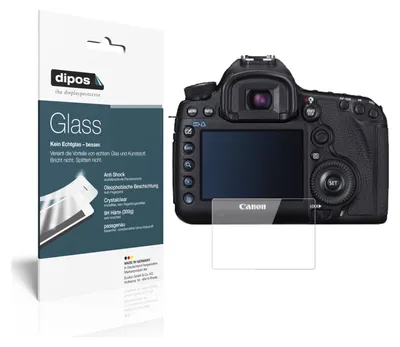 Produktbild von 1x Schutzfolie für Canon EOS 5D Mark III - Anti-Shock 9H Folie dipos Glass Kunststoffglas
