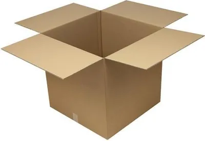 Produktbild von Faltkarton 2-wellig Maße 600x600x600mm Qualität 2.40BC braun TRANSPAK