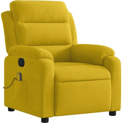 Image de Fauteuil de massage jaune velours