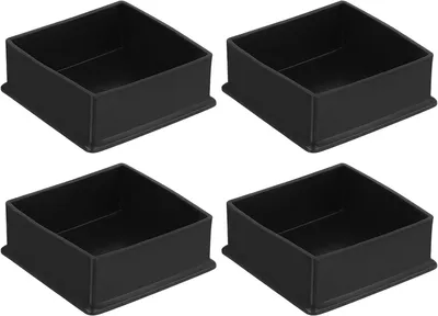 Produktbild von Stoelpootdoppen aus PVC, quadratisch, 80 x 80 mm, 4 Stück, Antirutsch für Möbel