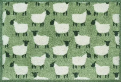 Produktbild von Kleen-Tex Türmatte - Waschbar aus recycelter Baumwolle, Flockgrün Kleen-Tex Türmatte - Waschbar aus recycelter Baumwolle, Flockgrün