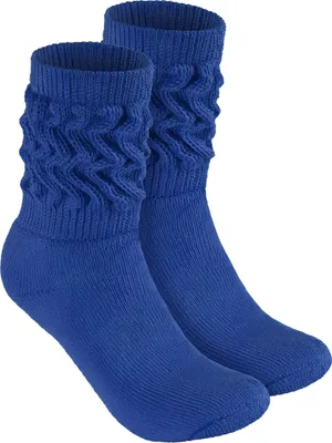 Produktbild von BRUBAKER Slouch Socken - Damen Schoppersocken für Fitness, Yoga und Workout - Sportsocken für Frauen, Blau, Größe 39-42, 1 Paar