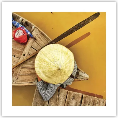 Produktbild von Poster - Poster ohne Rahmen - Asiatisch Boot Brücke - 40x40 cm - Wand Bild - Wanddeko - Wandbilder - Kunstposter - Wandposter - Bilder - Kunstdruck - Wanddekoration - Wandbild - P2XAC40x40-4844