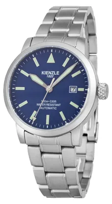 Produktbild von Kienzle Flieger Automatik Armbanduhr Saphirglas Edelstahl 39 mm Blau