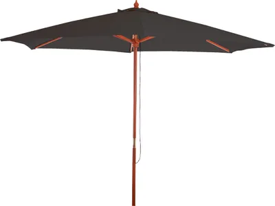 Produktbild von Sonnenschirm Lissabon, Gartenschirm Marktschirm, Ø 3m Polyester/Holz  anthrazit