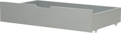 Produktbild von BELIANI Bettschublade 2er Set Grau Kiefernholz auf Rollen Klassisch Skandi Bettschubkästen Bettschubladen Unterbettschublade Schlafzimmer Ausstattung