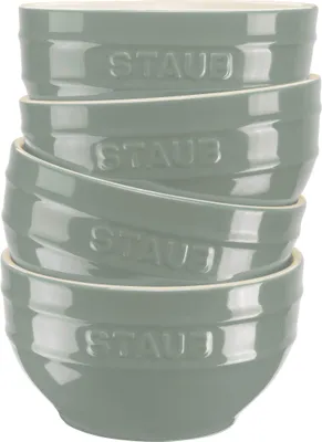 Produktbild von STAUB SERVING Set of 4 bowls 14 cm  eucalyptus