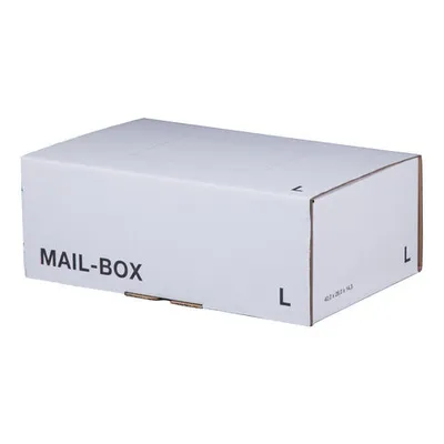 Produktbild von 20x Versandkarton 395x248x141mm MAILBOX L mit Steckverschluss wiederverschließbar weiß