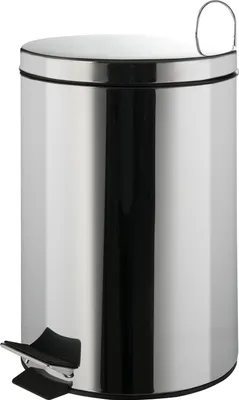 Produktbild von Kosmetikeimer - Edelstahl - Schwarz - Ø 10 cm - mit Kunststoffeinsatz - 3 Liter