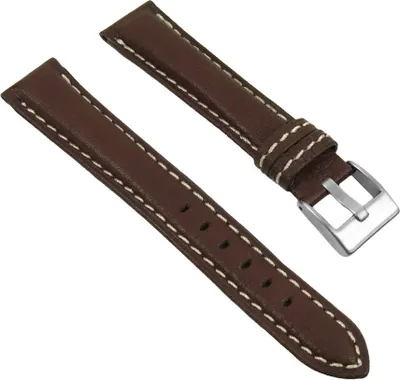 Produktbild von Eulit Ersatzband Uhrenarmband Leder Imola dunkelbraun 18mm 17608S
