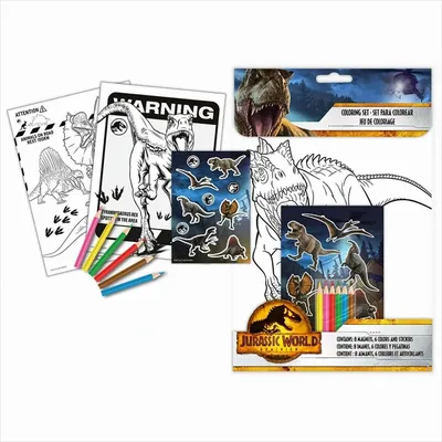 Zdjęcie produktu dla Zestaw do kolorowania dla dzieci Licensin KL86657 Jurassic World, wielokolorowy, S
