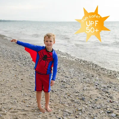 UV-Kleidung Super Spider 2-tlg. UPF 50+ UV Schutz Bademode für Kinder 3-6 Jahre