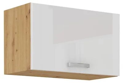 Produktbild von Hängeschrank 60 cm Eiche Artisan + Weiß Hochglanz Küchenzeile Küchenblock Küche