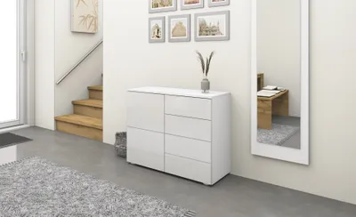 Produktbild von Kommode "Rova" 2-türig, weiß-glänzend