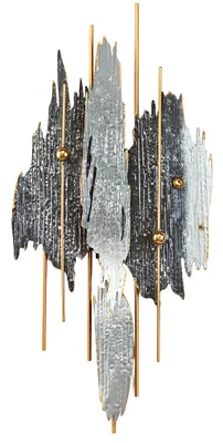 Obrázek produktu pro Kobolo, nástěnné zdobení, kovová dekorace – KONSTRUKCE – kov – šedá – 35,0 x 78,0 cm