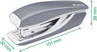 Produktbild von Leitz WOW Mini-Heftgerät, 10 Blatt, inkl. 1000 Heftklammern, Ergonomisch, Rot, 55281026