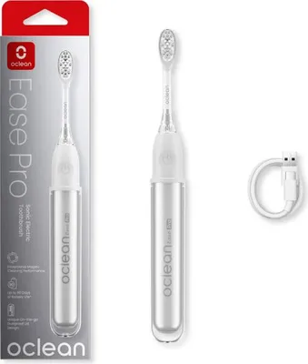 Obrázek produktu pro Elektrická zubní kartáček Oclean X Ease Pro, 2,5 W, 72 000 ot./min, 5 režimů, časovač, výdrž 90 dní, stříbrná