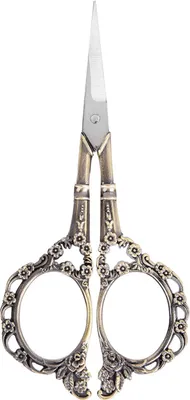 Produktbild von Dekorative Stoffschere | 11cm Edelstahl, gehärtet & rostfrei | mit Zinklegierungsgriff & Blumenmuster | für Nähen, Scrapbooking & Basteln – stilvolles