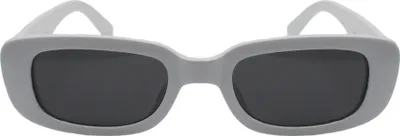 Produktbild von Damen Sonnenbrille Modern Rechteckig Oval Schmal Polarisiert Schwarz Weiß Festivalbrille Luxxada®