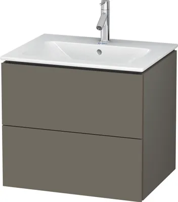 Produktbild von Waschtischunterbau L-CUBE 620x481x550mm flannel grey seidenmatt flannel grey seidenmatt